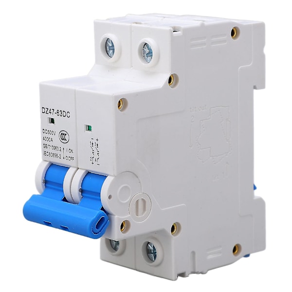 DC Miniatureafbryder Opgraderet 2P 500V Luft til Solcelle PV System Paneler Net 32A [Db]