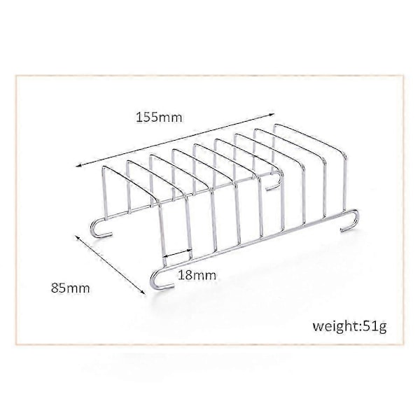 Toast rack rustfrit stål 1 stk toast rack [Db]