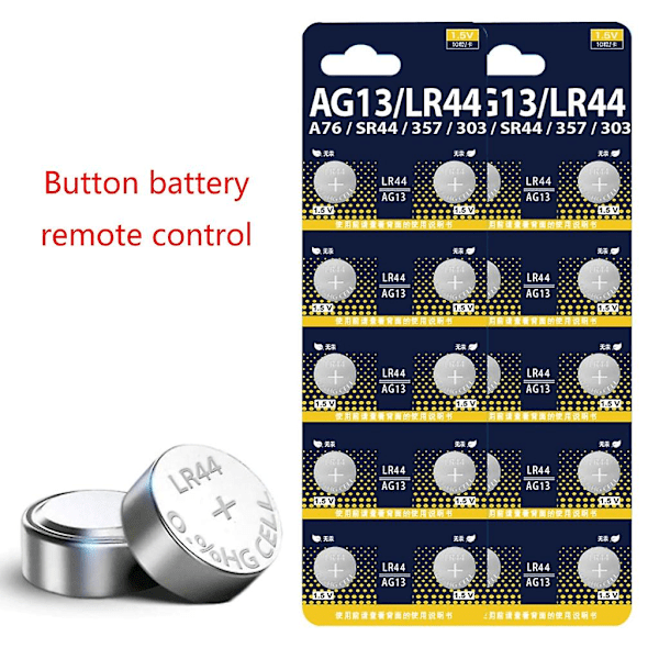 Høy ytelse LR44 Batteri Myntceller Batteri for små elektronikk db 20 pieces