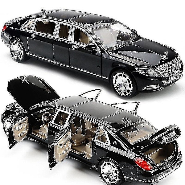 1:24 Leluleluauto S650 Limousine Diecast Metallimalliauto Uusi Musta Leluleluauto [db] gold
