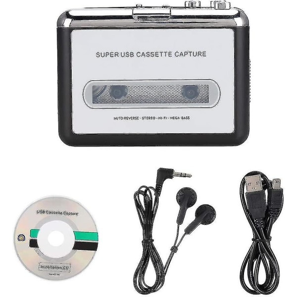 Stereo kassetteafspiller, Walkman bærbar kassetteafspiller, bærbare hovedtelefoner til computer [XC]