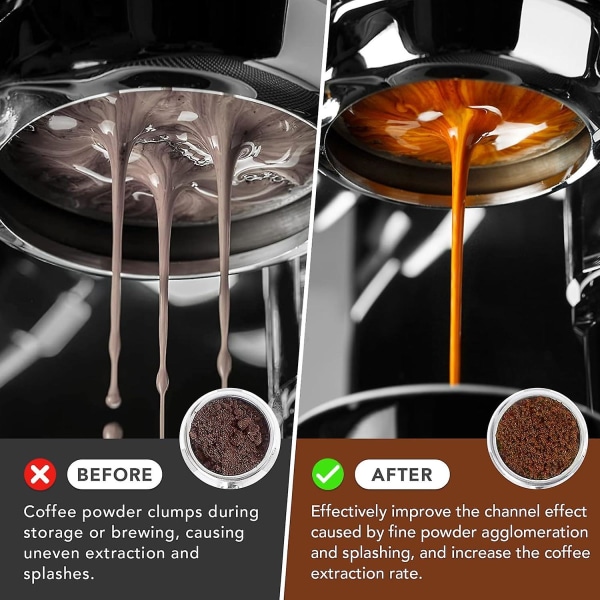 Espresso nål kaffefördelare och set med stativ