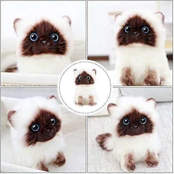 Ragdoll Katt Plyschdocka - 20cm Fylld Djur Katt Plyschdjur Heminredning Ornament För Barn Flickor Pojkar Presenter BDW [DB]