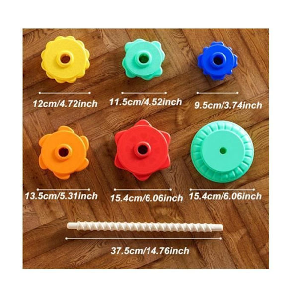 Stableleke - Regnbue - Spinn - Solid ABS-materiale - Kognitiv utvikling - 12 måneder og oppover[YJD] Rainbow