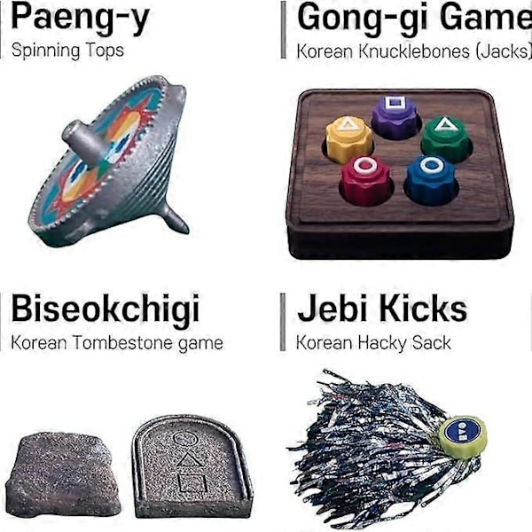 Korealainen perinteinen peli, Gonggi Jack Stone -kivisetti pyöreällä kotelolla, Kivien pyydystyspelisetti [db] 2pcs