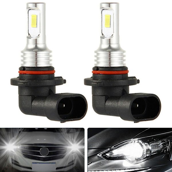 6x 9005 Hb3 Led Forlygtepærer Sæt Fjernlys 35w 4000lm 6000k Hvid Høj {Db} Black