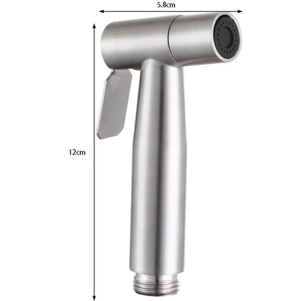 2-delt bidetdusjsett – Rustfritt stål – Sølv – Intimhygiene (DB)