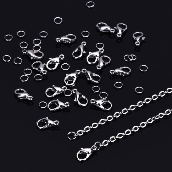 33 fod rustfrit stål Diy Link Chain halskæder - smykkefremstillingssæt