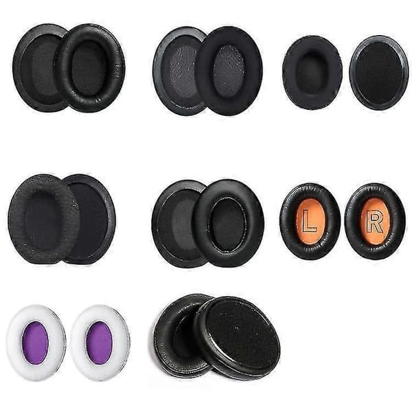 1 Par Hodetelefonputer Øreputer for Kingston HyperX Cloud II/Silver/Alpha/Flight/Stinger H [DB] Black Ice Silk