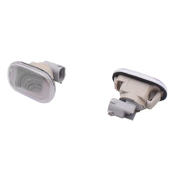 2 stk. Bil Skærmlys Side Markør Blinklys Lampe til Vios Axp4 Scp4 2002-2006 til Corolla 2004-20[HsSs] db white shell