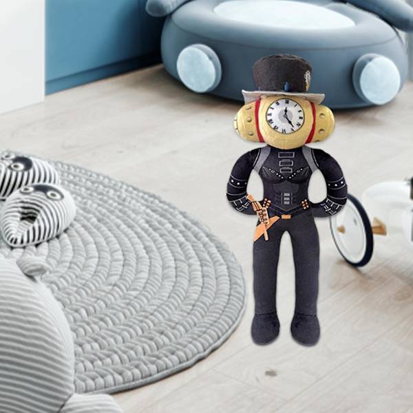 Skibidi Toalett Titan Drillman Plysj, Skibidi Toalett Titan Clockman Plysj [DB] Black