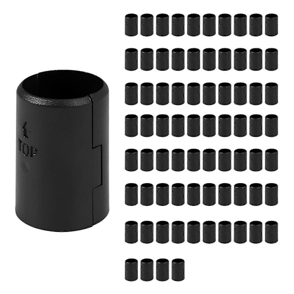 74-pack Trådhyllklämmor Trådhyllor Hyllås Klämmor För 1 Tum Stolpe - Hyllhylsor Ersättning-L [DB] black