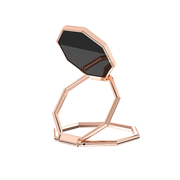 Telefonhållare Bärbar Justerbar Zink Alloy Fällbar Tablet Telefon Ring Stativ kompatibel Bilnavigering db Rose Golden