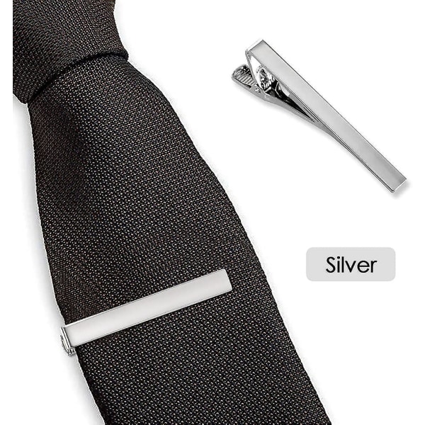 Slipsclips til mænd, 3-pak klassisk slipseclips (sølv, guld, sort)