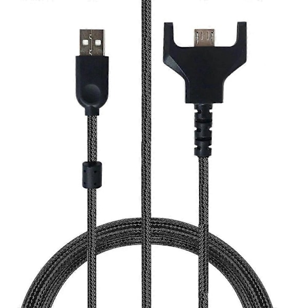 Erstatningskabel for USB-lading og data, nylonflettet, for Logitech G Pro X Superlight Glorious Model O D trådløs spillmus [DB] PVC 180CM