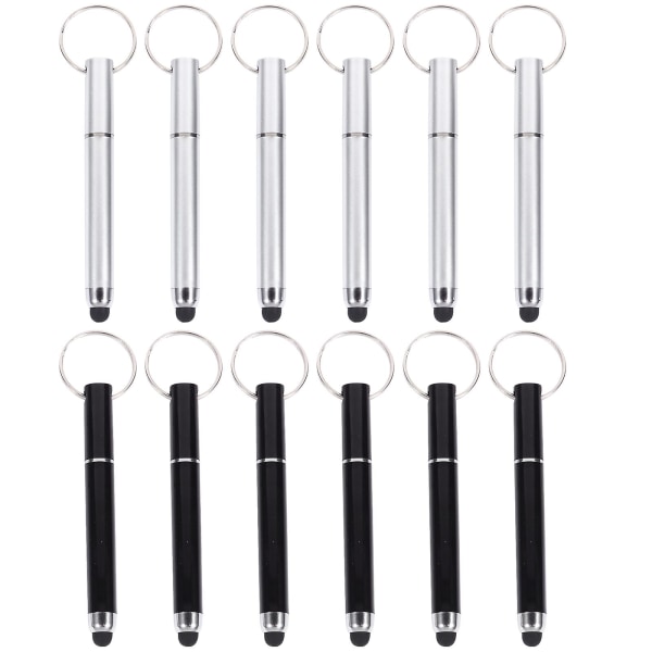 12 kpl kynän muotoiset avaimenperät miniavainrenkaat kannettavat kuulakärkikynän avaimenperätyökalut