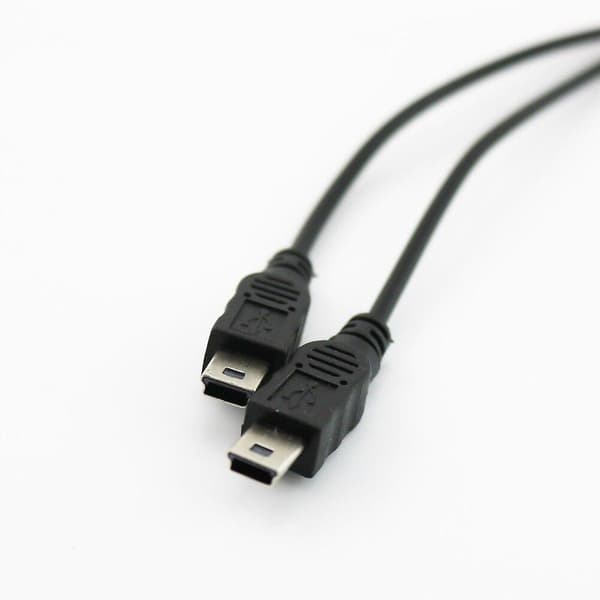 Mini USB 2.0 Hun til Dobbelt 2 Han Splitter Y Forlænger Opladningsadapterkabel {Db)