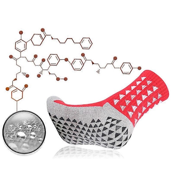Anti-skrid Sokker med Grips til Voksne [DB] Red One Size