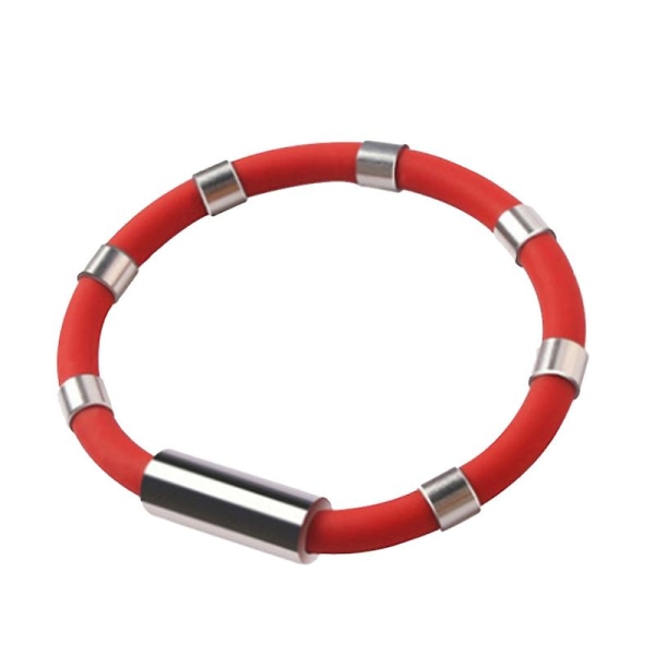 Armband Magnetisk Antistatisk Silikon Unisex Justerbart Armband Smycken För Sport Red Women