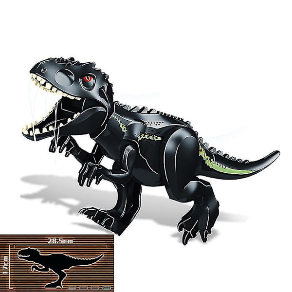 1 stk. Jurassic Big Size Dinosaur Building Blocks T-rex Quetzalcoatlus Baryonyx Action Figures Børnelegetøj Gaver [DB] T-Rex green