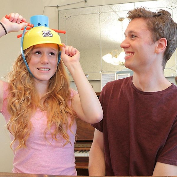 Våt Hode Utfordring Caps Spill i Vann Brettspill Party Game Straff Rekvisitter Hatt Spøk Leke Party Sp [Db] yellow
