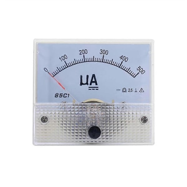 Rektangulär Panelmonterad Strömmätare Amperemeter Testare 50uA 100uA 200uA 500uA [DB] 0-50uA