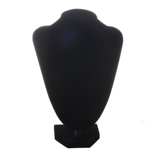 Shoppa Skyltdocka Byst Smycken Halsband Hänge Örhänge Display Stativ Hållare Svart-xl [XC] black (XL)