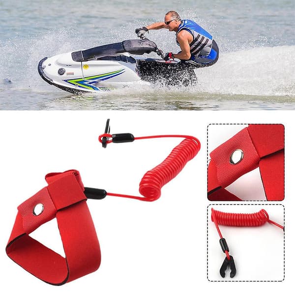 Stopp Kill Key Flytande Säkerhetshandledsrem För Yamaha Jet Ski Wave Runner [db]