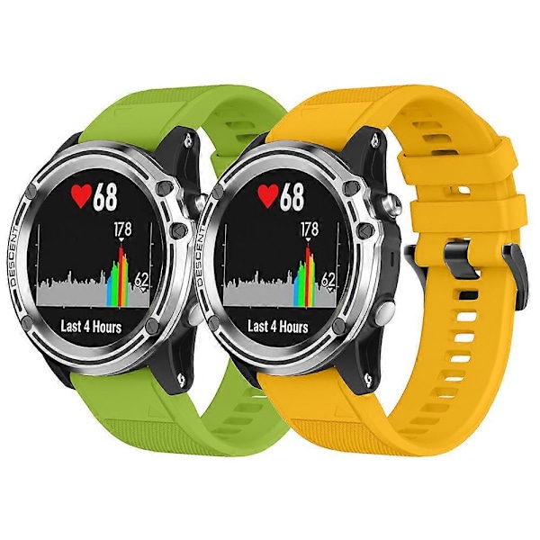 Vaihtohihna Garmin Fenix 5s Plus 6s Pro -kelloille, Silikoninen 20 mm älykellohihna {DB} Green lime 16.5*6*1