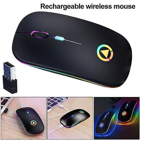 2.4 GHz LED trådløs gamingmus - trådløs optisk mus til pc bærbar computer