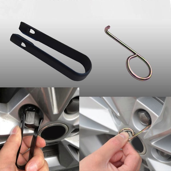 Auto Hjulbolt Lug Møtrik Hætter Fjernelse Clips Kroge Hjulbolt Møtrikker Afmonteringsværktøj [db] Set