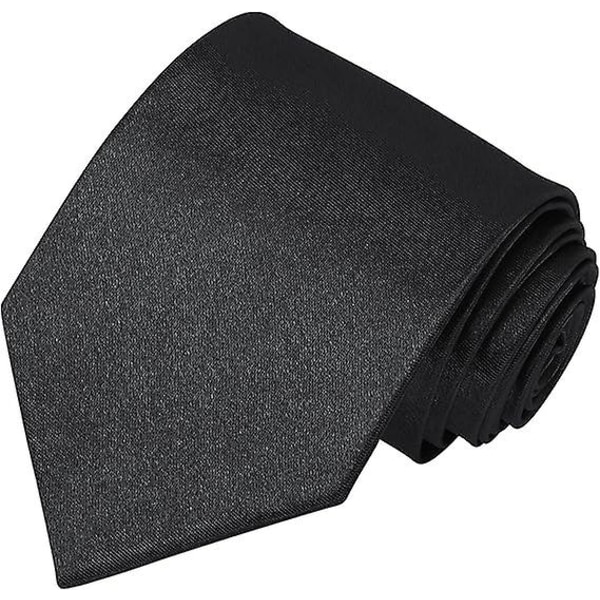 Mænd slips ensfarvet hals slips til mænd bryllup business formelle slips sort