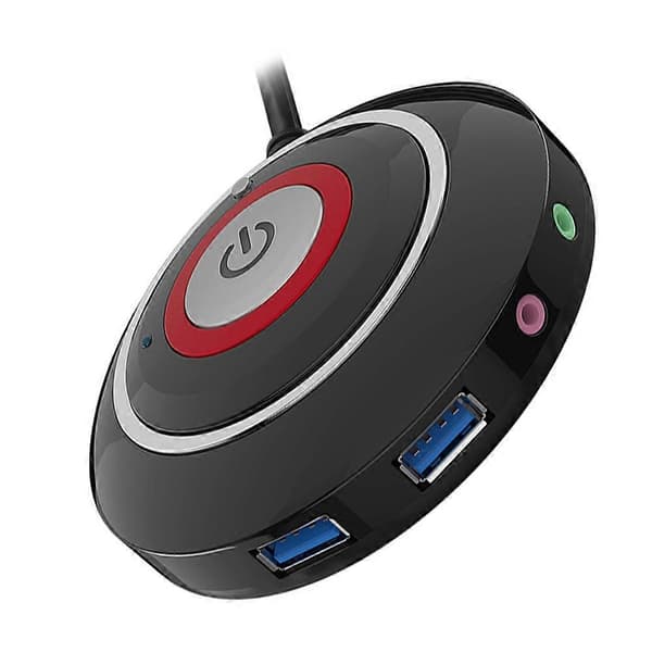 USB Audio Extension Stasjonær Datamaskin Deksel Tilbakestill Trykknapp