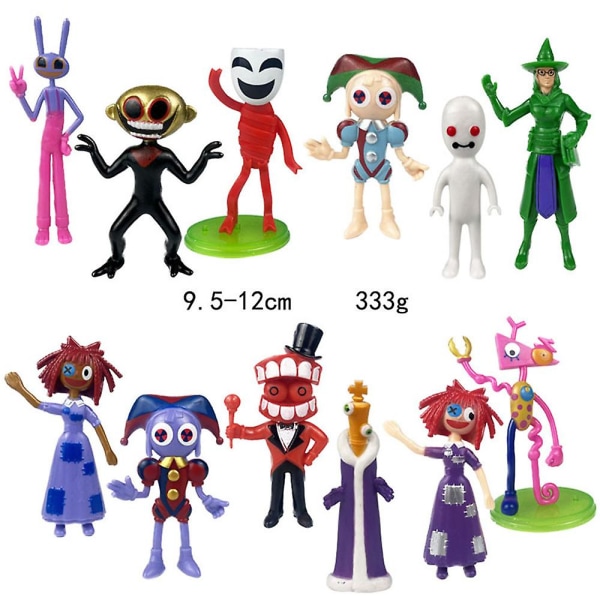 Den fantastiske digitale sirkusfiguren modell leker Jax Pomni Caine Ragatha tegneseriefigurer sett skrivebordsdekor gave Db H