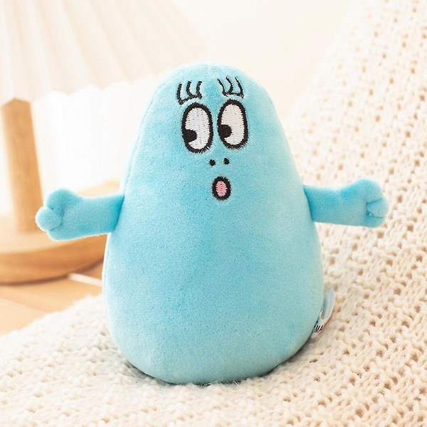 Barbapapa plysjleketøy Anime Barbapapa dukke myke utstoppede leker Kawaii Barbapapa monsterdukke pute barn bursdag julegave [DB] blue