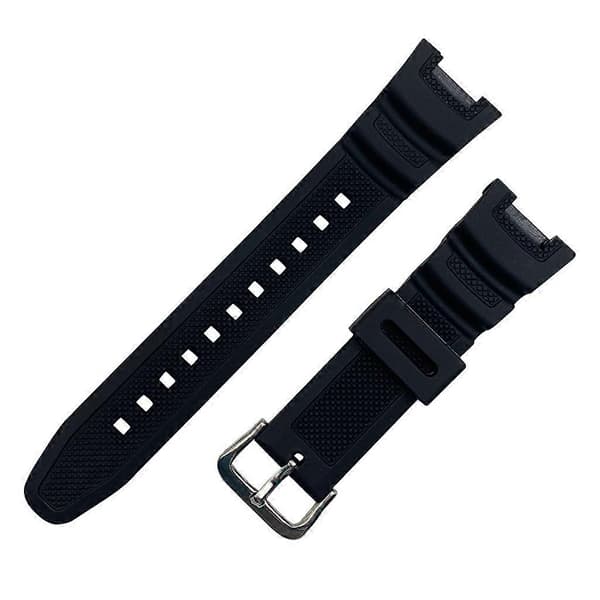 For C Asio SGW-100 Series Løpsjusterbart Armbånd Silikonrem Erstatt Stropp [DB] Black