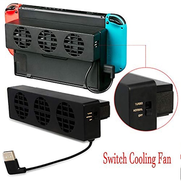 Kjølevifte for Nintendo Switch Ns Original Stand Spillkonsoll Dock Cooler Med 3-vifte Usb Kjølevifte For Nintend Ns Nx
