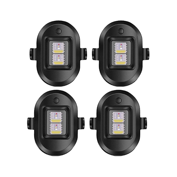4 kpl Universaali Strobe Varoitusvalo Usb Ladattava Led Hätävalot Drone Yö Strobe Lamppu