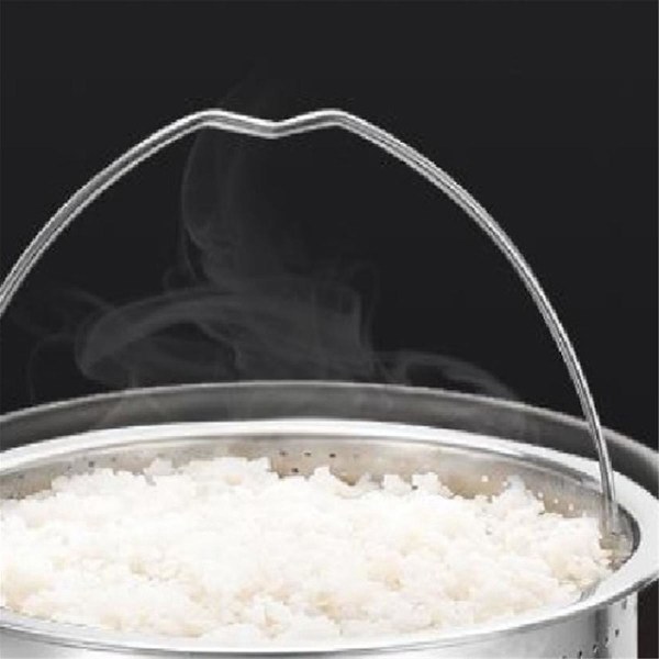 Rustfrit stål dampkogningskurv Riskogekoger Damper til Instant Cooker med håndtag Trykkoger R