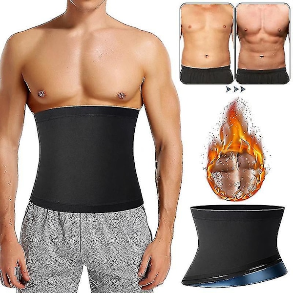 Män Abdomen Reducer Bastu Fitness Svettbälte [db] S-M