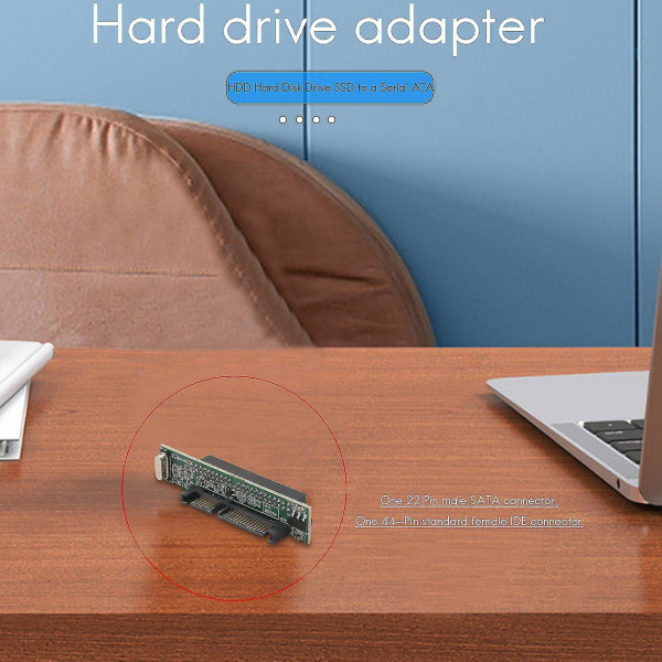 2x 2,5 tommers id-til-sata-adapter, konverter bærbar PC 44-pins hann-id Pata HDD-harddisk Ssd til A S