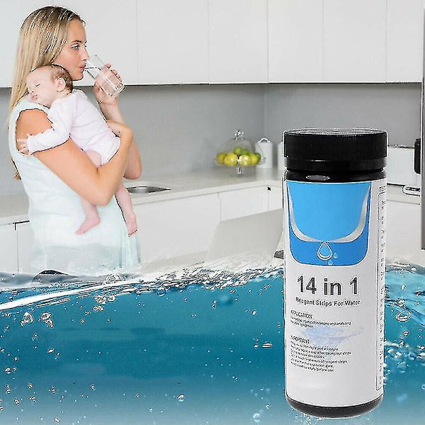 14-i-1 dricksvattentestkit Vattenkvalitetstest för brunns- och kranvatten 50/100st - Ksize