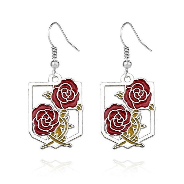 Anime Attack on Titan Akatsuki Organisation Röd Moln Vingar Hängande Örhängen Berlocker Ornament Cosplay Smycken för Unisex Gåva [DB] E201