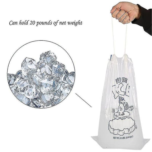 10 stk. Isposer med holdbar snørelukning Genopfyldelige isopbevaringsposer til grillfester Camping Madboder 20 Lb. db