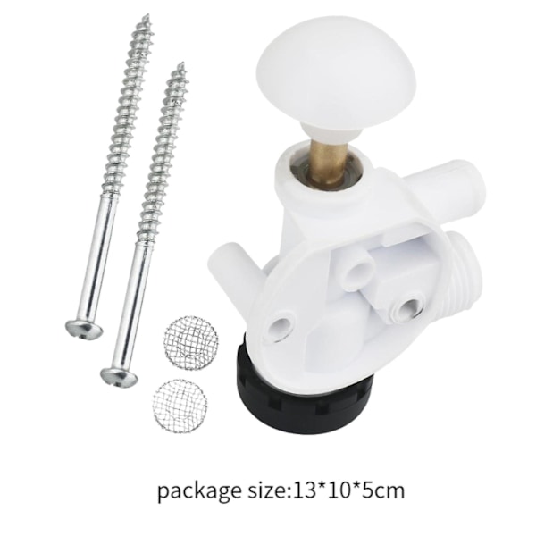 385314349 Toalettvattenventil Enhet 5996 Robust Släpvagnstillbehör [db] White Packing size 13x10x5cm