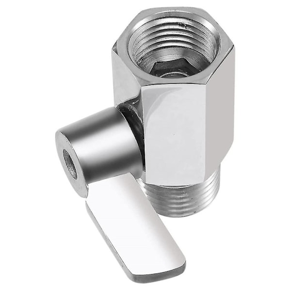 Duschhuvudavstängningsventil, 304 rostfritt stål minikulventil NPT-gänga (1/2 tum hane x 1/2 tum hona), 1 förpackning DB