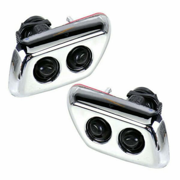 2x Hodelykt Vaskerdyser Vindusspylere Dyse Da805833aa Passer Til 300 C 2005-2007 Db Black  silver