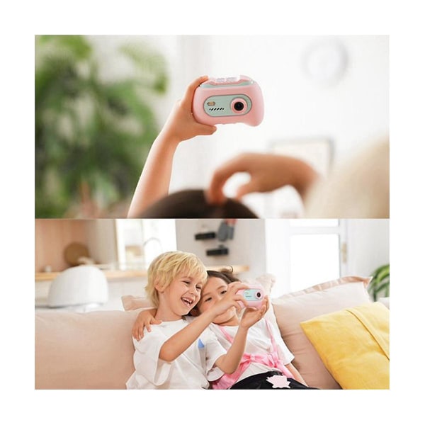 Lasten näyttöruutu Mini digitaalinen videotallennuskamera Baby syntymäpäiväkamera, vaaleanpunainen