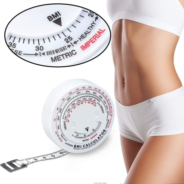 Body Measure Tape - Index Round Fat Measurement Fitness Measuring Body Retractable Tape Arms Chest Thigh Or Waist Measuring Tape Fitness Goals Bmi Cal