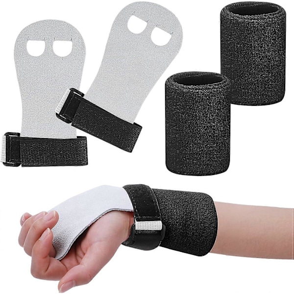 2 st Gymnastikgrepp Handledsband Set för Barn, Gymnastik Handgrepp Gymnastik för Barn Träning och Övning [Db] Black